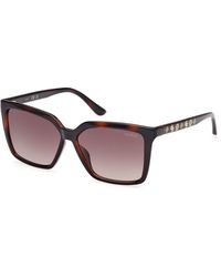 Guess - Gu00099 52F Sunglasses Injected Squared Normal Shaded - Lyst