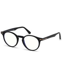 Tom Ford - Ft5557-B 001 Optical Frames Acetate Round Anti- Light - Lyst