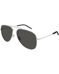 Saint Laurent - Sl 800 002 Sunglasses Metal Pilot - Lyst