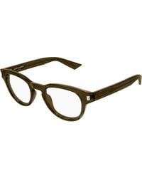 Saint Laurent - Sl 876 Opt 005 Optical Frames Acetate Transparent Round Antiriflesso - Lyst