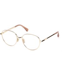 Max Mara - Mm5245 32 Optical Frames Metal Round Normal - Lyst