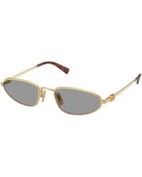 Miu Miu - Mu A52S 5Ak40O Sunglasses Metal Geometric Normal - Lyst