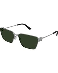 Balenciaga - Bb0374Sk 002 Sunglasses Metal Squared - Lyst