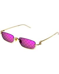Gucci - Gg1278S 005 Sunglasses Metal Squared Normal Decoration - Lyst