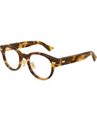 Bottega Veneta - Bv1405Oa 002 Optical Frames Acetate Transparent Round - Lyst