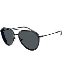 Emporio Armani - Ea2163 300180 Sunglasses Metal Pilot Normal - Lyst