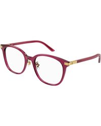 Gucci - Gg1453Ok 003 Optical Frames Acetate Transparent Round - Lyst