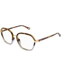 Chloé - Ch0309O 003 Optical Frames Bio-Injected Transparent Squared - Lyst