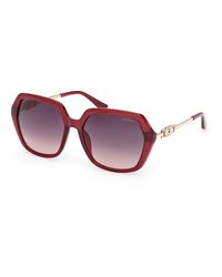 Guess - Gu00267 69Z Sunglasses Injected Geometric Normal - Lyst