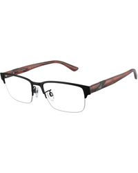 Emporio Armani - Ea1129 3192 Optical Frames Metal Transparent Squared Normal - Lyst