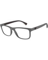Emporio Armani - Ea3147 5126 Optical Frames Injected Transparent Squared Normal - Lyst