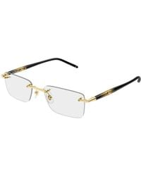 Montblanc - Mb0536O 003 Optical Frames Metal Transparent Squared - Lyst