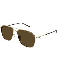 Montblanc - Mb0417Sa 003 Sunglasses Titanium Pilot - Lyst