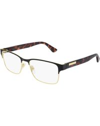 Gucci - Gg0750O 002 Optical Frames Metal Squared - Lyst