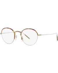 Oliver Peoples - Ov1290T Tk-6 5036 Optical Frames Titanium Transparent Round Normal - Lyst