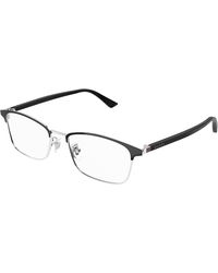 Gucci - Gg1475Oj 002 Optical Frames Titanium Transparent Squared - Lyst