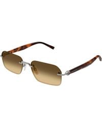 Gucci - Gg2259S 002 Sunglasses Metal Squared Nuanced - Lyst