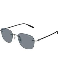 Montblanc - Mb0430S 002 Sunglasses Metal Squared - Lyst