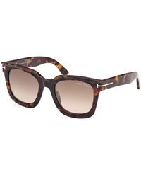 Tom Ford - Ft1115 Leigh-02 52G Sunglasses Acetate Squared Normal Shaded - Lyst