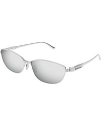 Balenciaga - Bb0357Sa 002 Sunglasses Metal Squared - Lyst