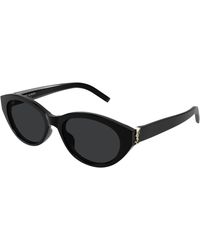 Saint Laurent - Sl M148 001 Sunglasses Acetate Round - Lyst