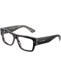 Dolce & Gabbana - Dg3379 3403 Optical Frames Acetate Transparent Squared Normal - Lyst