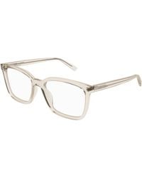 Saint Laurent - Sl 672 004 Optical Frames Acetate Transparent Squared - Lyst