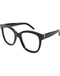 Saint Laurent - Sl M97 001 Optical Frames Acetate Transparent Squared - Lyst