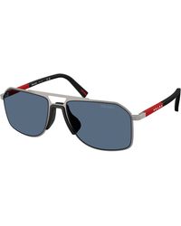 Prada Linea Rossa - Ps B51S 5Av06A Sunglasses Metal Pilot Normal - Lyst