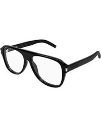 Saint Laurent - Sl 970 Opt 001 Optical Frames Acetate Transparent Pilot - Lyst
