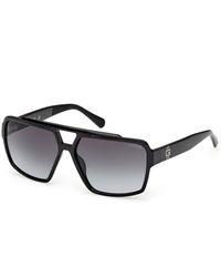 Guess - Gu00223 01B Sunglasses Injected Smoke Squared Normal - Lyst