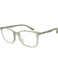 Emporio Armani - Ea3242U 6107 Optical Frames Injected Transparent Squared Normal - Lyst