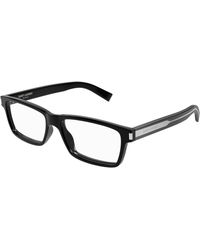 Saint Laurent - Sl 841 005 Optical Frames Acetate Transparent Squared - Lyst