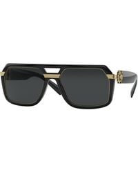 Versace - Ve4399 Gb1/87 Sunglasses Nylon Squared Normal - Lyst