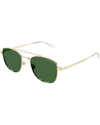 Montblanc - Mb0363S 002 Sunglasses Metal Pilot - Lyst