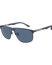 Emporio Armani - Ea2094 301880 Sunglasses Metal Pillow - Lyst
