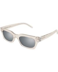 Saint Laurent - Sl M175 004 Sunglasses Acetate Squared Mirrored - Lyst