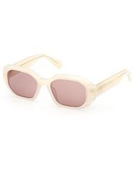 MAX&Co. - Mo0152 21S Sunglasses Acetate Bordeaux Geometric Normal - Lyst