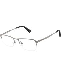 Emporio Armani - Ea1044Td 3032 Optical Frames Titanium Transparent Squared Normal - Lyst
