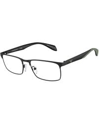 Emporio Armani - Ea1149 3001 Optical Frames Metal Transparent Squared Normal - Lyst