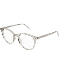 Saint Laurent - Sl 681/F 003 Optical Frames Acetate Transparent Round - Lyst
