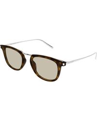 Saint Laurent - Sl 753 007 Sunglasses Acetate Round - Lyst
