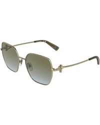 Longchamp - Lo190S 708 Sunglasses Metal Squared Normal Nuanced - Lyst