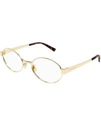 Saint Laurent - Sl 692 Opt 002 Optical Frames Metal Transparent Round - Lyst