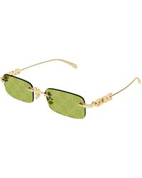 Gucci - Gg1808S 002 Sunglasses Metal Squared - Lyst