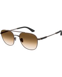 Giorgio Armani - Ar6178 300651 Sunglasses Metal Squared Normal Shaded - Lyst