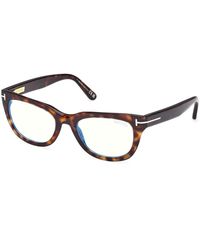 Tom Ford - Ft6066-B 052 Optical Frames Acetate Squared Normal - Lyst
