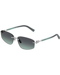 Tiffany & Co. - Tf3114 60012G Sunglasses Metal Geometric Normal Nuanced - Lyst
