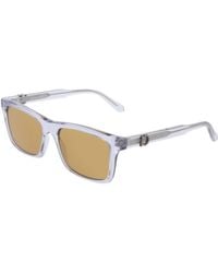 Ferragamo - Sf2060Se 020 Sunglasses Ocher Squared Normal - Lyst