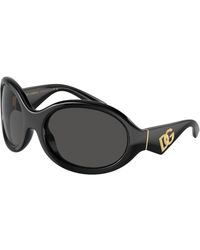 Dolce & Gabbana - Dg6201 501/87 Sunglasses Injected Round Normal - Lyst